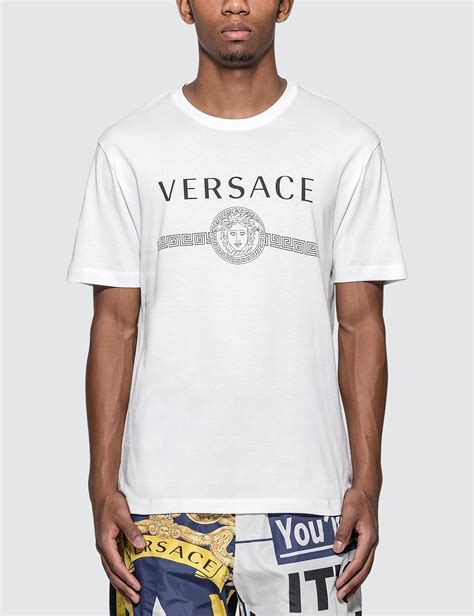 versace t shirt men white|Versace collection men shirt white.